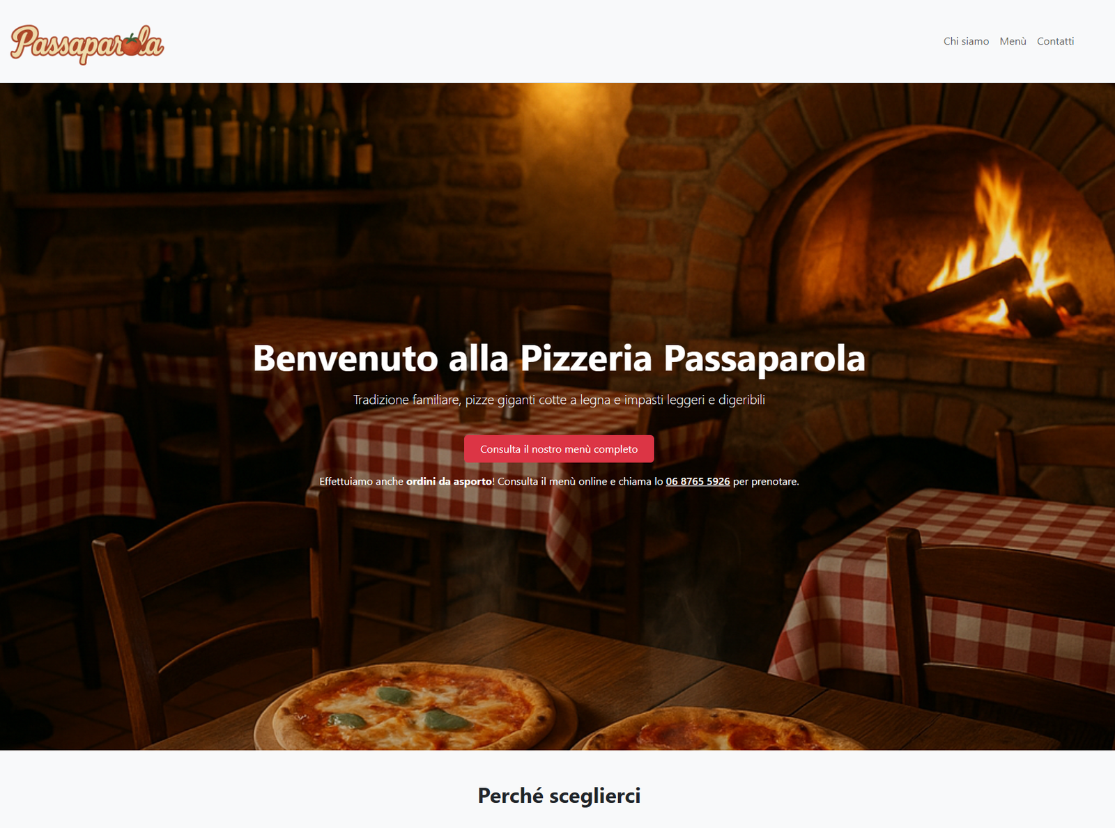 Anteprima progetto: Passaparola Pizzeria